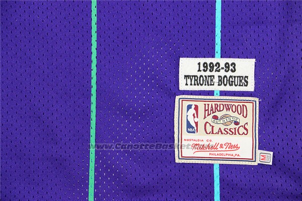 Maglia Charlotte Hornets Muggsy Bogues #1 Retro Viola